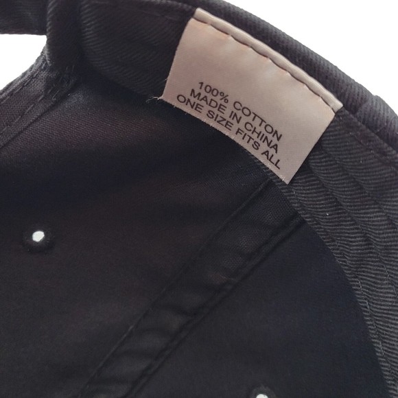 Carolina Beach NC North Carolina Pirate Embroidered Black Red Hat Cap Hook Loop - Picture 11 of 11